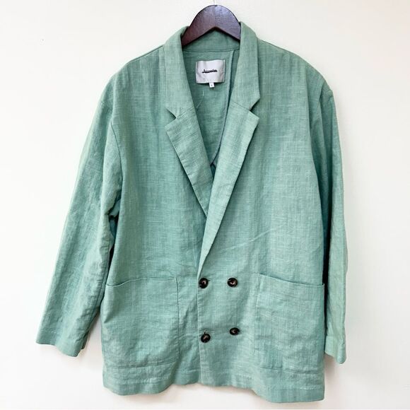 NWOT Free People Aureta Carrie Linen Blazer Large - Picture 2 of 8